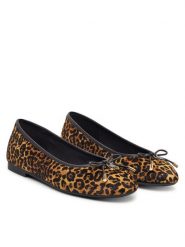 Tommy Hilfiger Baleriny Th Charm Cheetah Ballerina FW0FW09682 Brązowy. Brązowe balerinki damskie Tommy Hilfiger, bez wzorów, ze skóry. Za 449.99 zł.