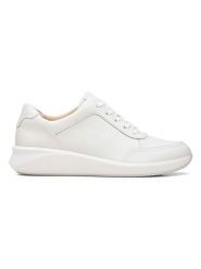 Clarks Skórzane sneakersy "Un Rio Mix" w kolorze białym rozmiar: 38. Białe obuwie sportowe damskie Clarks, bez zapięcia. Za 122.96 zł.