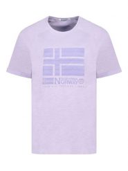 Geographical Norway Koszulka w kolorze fioletowym rozmiar: XXL. Różowe bluzki damskie Geographical Norway, xxl, bez wzorów, z bawełny, bez kołnierzyka, bez ramiączek. Za 49.45 zł.