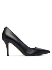 Guess Szpilki FLFPRN LEA08 Czarny. Czarne szpilki damskie Guess, z aplikacjami, ze skóry, bez obcasa, na szpilce, bez zapięcia. Za 674.99 zł.