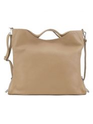 ORE10 Skórzana torebka "Molin" w kolorze beżowym - 39 x 33 x 13 cm rozmiar: onesize. Brązowe torebki klasyczne damskie ORE10, z materiału, przez ramię, bez dodatków. Za 347.99 zł.