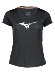 Mizuno Koszulka funkcyjna "Impulse Core" w kolorze czarnym rozmiar: XS. Czarne koszulki damskie Mizuno, xs, bez wzorów, bez kołnierzyka, bez ramiączek. Za 52.79 zł.