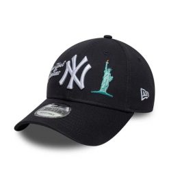 Czapka baseballowa New York Yankees New Era 9Forty City Icon. Niebieskie czapki z daszkiem damskie New Era, bez wzorów. Za 220.00 zł.