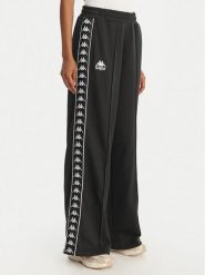Kappa Spodnie dresowe Banda Malorie 37256WW Czarny Regular Fit. Czarne spodnie dresowe damskie Kappa, xxl, bez wzorów, z bawełny. Za 249.99 zł.