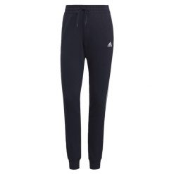 Spodnie damskie adidas Essentials Slim Tapered Cuffed Pant. Białe spodnie dresowe damskie Adidas, s, bez wzorów, z dresówki. Za 145.00 zł.