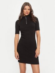 Hugo Sukienka codzienna Nasiia 50520086 Czarny Slim Fit. Czarne sukienki damskie Hugo, bez wzorów, z bawełny, bez ramiączek. Za 279.99 zł.