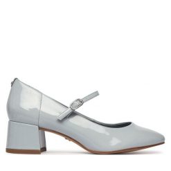 Czółenka Tamaris. Niebieskie czółenka damskie Tamaris, bez wzorów, bez obcasa. Za 329.99 zł.