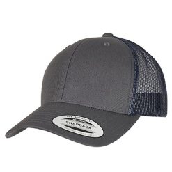 Dwukolorowa Czapka Trucker Retro. Brązowe czapki damskie FLEXFIT, bez wzorów. Za 53.99 zł.