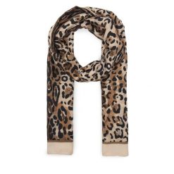 Szal Guess. Brązowe szaliki damskie Guess, z aplikacjami. Za 159.99 zł.