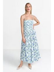 Rich & Royal Sukienka w kolorze biało-błękitnym rozmiar: 40. Białe sukienki damskie Rich & Royal, bez wzorów, bez ramiączek. Za 331.75 zł.