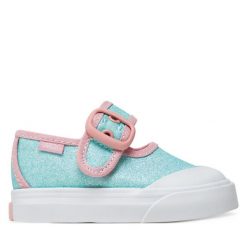Baleriny Vans. Niebieskie baleriny dziewczęce Vans, bez wzorów, bez obcasa, bez zapięcia. Za 122.99 zł.