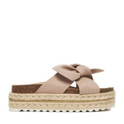 Espadryle DeeZee. Brązowe espadryle damskie DeeZee, bez wzorów, bez obcasa. Za 139.99 zł.