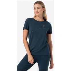 Koszulka z krótkim rękawkiem damska SUPER.NATURAL Bergglück Losee Tee. Niebieskie koszulki damskie super.natural, m, bez wzorów, bez kołnierzyka, bez ramiączek. Za 199.99 zł.