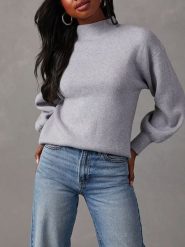 LA Angels Sweter w kolorze jasnoszarym rozmiar: XL. Szare swetry klasyczne damskie LA Angels, xl, bez kołnierzyka. Za 166.88 zł.
