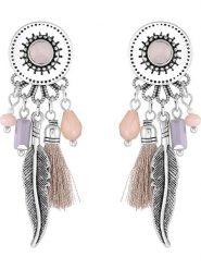 LA CHIQUITA Kolczyki-wkrętki "Diego" rozmiar: onesize. Szare kolczyki damskie LA CHIQUITA, z kryształem, metalowe. Za 126.95 zł.