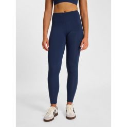 Damskie legginsy Hummel Pulse. Niebieskie legginsy damskie Hummel, bez wzorów. Za 237.50 zł.
