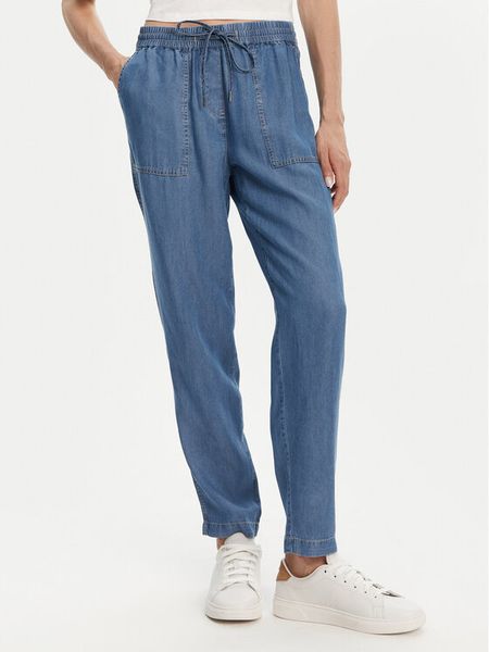 Olsen Spodnie materiałowe 14001890 Niebieski Regular Fit. Niebieskie spodnie materiałowe damskie Olsen, bez wzorów, z lyocellu. Za 309.99 zł.