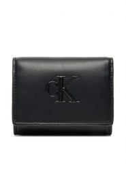 Calvin Klein Portfel Bold Ck Medium Bifold LV04F1047G Czarny. Czarne portfele damskie Calvin Klein, bez wzorów, ze skóry. Za 149.99 zł.