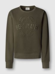 Pepe Jeans Bluza "Maat" w kolorze khaki rozmiar: L. Brązowe bluzy damskie Pepe Jeans, l, bez wzorów, z jeansu, bez kaptura. Za 173.99 zł.