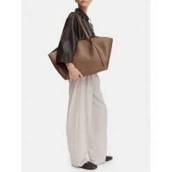 Torebka GINO ROSSI. Brązowe shopper bag Gino Rossi, bez dodatków. Za 279.99 zł.