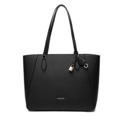 Torebka GINO ROSSI. Czarne shopper bag Gino Rossi, bez wzorów, bez dodatków. Za 229.99 zł.