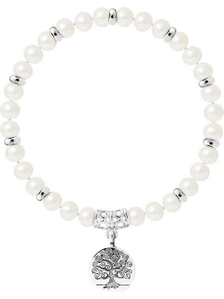 Pearline Bransoletka perłowa w kolorze białym z elementem ozdobnym rozmiar: onesize. Białe bransoletki damskie Pearline, srebrne. Za 239.99 zł.