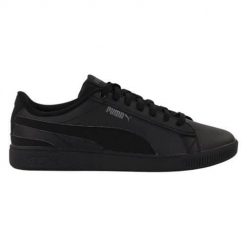 Buty do chodzenia damskie Puma Vikky V3 Lth. Czarne obuwie sportowe casual damskie Puma, z materiału, bez zapięcia. Za 279.00 zł.