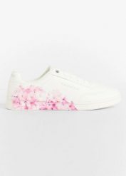 Sneakersy marki Kangaroos z nadrukiem w kwiaty. Białe obuwie sportowe treningowe bonprix. Za 142.99 zł.