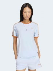 Adidas Koszulka w kolorze błękitnym rozmiar: M. Niebieskie bluzki damskie Adidas, m, bez wzorów, bez kołnierzyka, bez ramiączek. Za 139.95 zł.