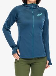 Bluza polarowa damska Inov-8 VentureLite Mid Hoodie FZ. Niebieskie bluzy damskie Inov-8, na jesień, xs, bez wzorów, z materiału, z kapturem. Za 364.15 zł.