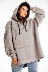 Bluza damska oversize z kapturem bawełna premium szara. Szare bluzy damskie Infinite You, l, z aplikacjami, z bawełny, z kapturem. Za 299.00 zł.