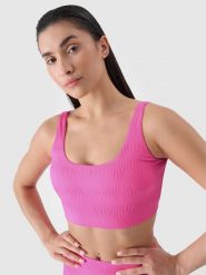 4F Góra od bikini damska - fuksja XS. Czerwone bikini 4F, bez wzorów, z elastanu. W wyprzedaży za 39.99 zł.