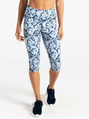 Dare 2b Legginsy sportowe "Influential II" w kolorze biało-niebieskim rozmiar: 46. Białe legginsy damskie Dare 2b, bez wzorów, z materiału, outdoorowe. Za 100.99 zł.