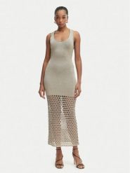 Simona Corsellini Sukienka dzianinowa P26CPABO0301 Szary Slim Fit. Szare sukienki damskie SIMONA CORSELLINI, bez wzorów, z dzianiny, bez ramiączek. Za 668.99 zł.