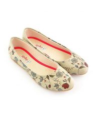 Goby Baleriny w kolorze beżowym ze wzorem rozmiar: 41. Brązowe balerinki damskie Goby, bez wzorów. Za 173.99 zł.