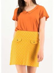 Blutsgeschwister Spódnica w kolorze musztardowo-pomarańczowym rozmiar: S. Pomarańczowe spódnice damskie Blutsgeschwister, s, bez wzorów, z bawełny, mini. Za 124.95 zł.