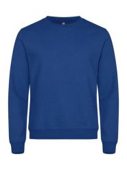Clique Basic Roundneck bluza unisex niebieska, stabilizowany materiał. Niebieskie bluzy damskie CLIQUE, s, bez wzorów, z bawełny, bez kaptura. Za 158.26 zł.