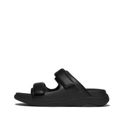Sandały FitFlop F-Mode Go. Czarne sandały damskie FIT FLOP, bez wzorów, z materiału, bez obcasa, bez zapięcia. Za 432.00 zł.