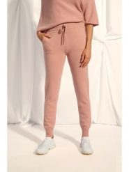 Just Cashmere Kaszmirowe spodnie "Wendy" w kolorze jasnoróżowym rozmiar: L. Różowe spodnie materiałowe damskie Just Cashmere, bez wzorów, z kaszmiru. Za 456.99 zł.