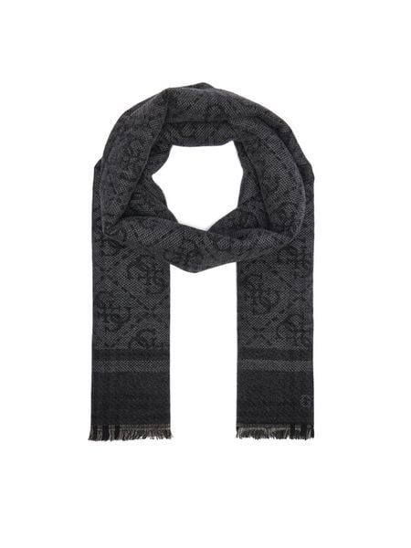 Guess Szalik AM9670 POL03 Czarny. Czarne szaliki damskie Guess, z aplikacjami. Za 234.99 zł.