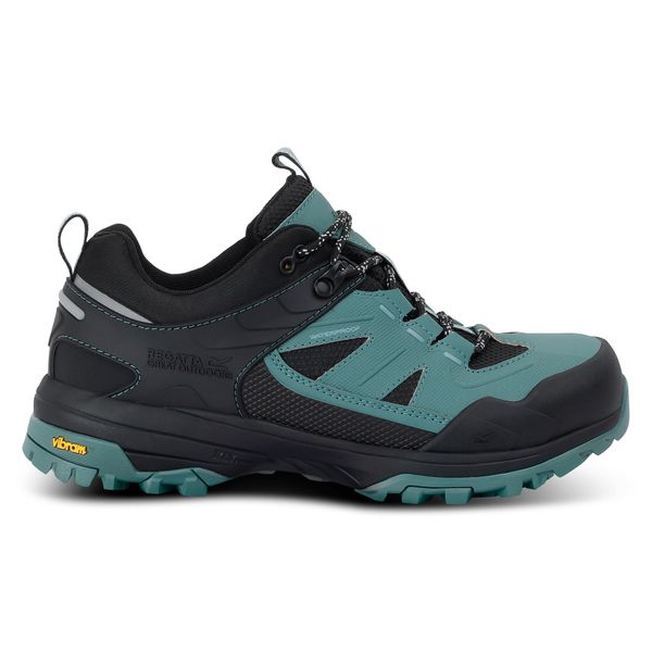 Buty damskie trekkingowe niskie z membraną Regen Vibram. Brązowe obuwie trekkingowe damskie Regatta, bez zapięcia. W wyprzedaży za 479.99 zł.