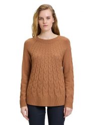 Betty Barclay Sweter w kolorze jasnobrązowym rozmiar: 40. Brązowe swetry klasyczne damskie Betty Barclay, ze splotem, bez kołnierzyka. Za 173.99 zł.