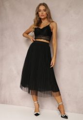 Czarna Spódnica Voloelle. Czarne spódnice damskie Renee, s, bez wzorów, z dzianiny, eleganckie, midi. Za 49.99 zł.