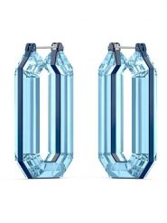 Swarovski Kolczyki-kreole z kryształami rozmiar: onesize. Niebieskie kolczyki damskie Swarovski, z kryształem, metalowe. Za 543.99 zł.