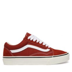 Tenisówki Vans. Czerwone trampki damskie Vans, bez wzorów, bez zapięcia. Za 399.99 zł.