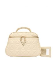 Guess Kosmetyczka PW7567 P6261 Beżowy jasny. Brązowe kosmetyczki damskie Guess, z aplikacjami, ze skóry. Za 217.99 zł.