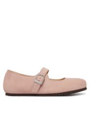 Birkenstock Baleriny Santa Clarita 1031550 Różowy. Czerwone balerinki damskie Birkenstock, bez wzorów, ze skóry. Za 629.99 zł.