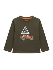 Guess Bluzka N6BI13 K5865 Zielony ciemny Regular Fit. Zielone t-shirty i koszulki chłopięce Guess, z aplikacjami, z bawełny, bez kołnierzyka, bez ramiączek. Za 84.99 zł.