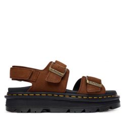 Sandały Dr. Martens. Brązowe sandały damskie Dr Martens, bez wzorów, bez obcasa, na płaskiej podeszwie, bez zapięcia. Za 679.99 zł.