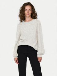 JDY Sweter Elanora 15328345 Écru Regular Fit. Swetry klasyczne damskie JDY, xs, z syntetyku, bez kołnierzyka. Za 129.99 zł.